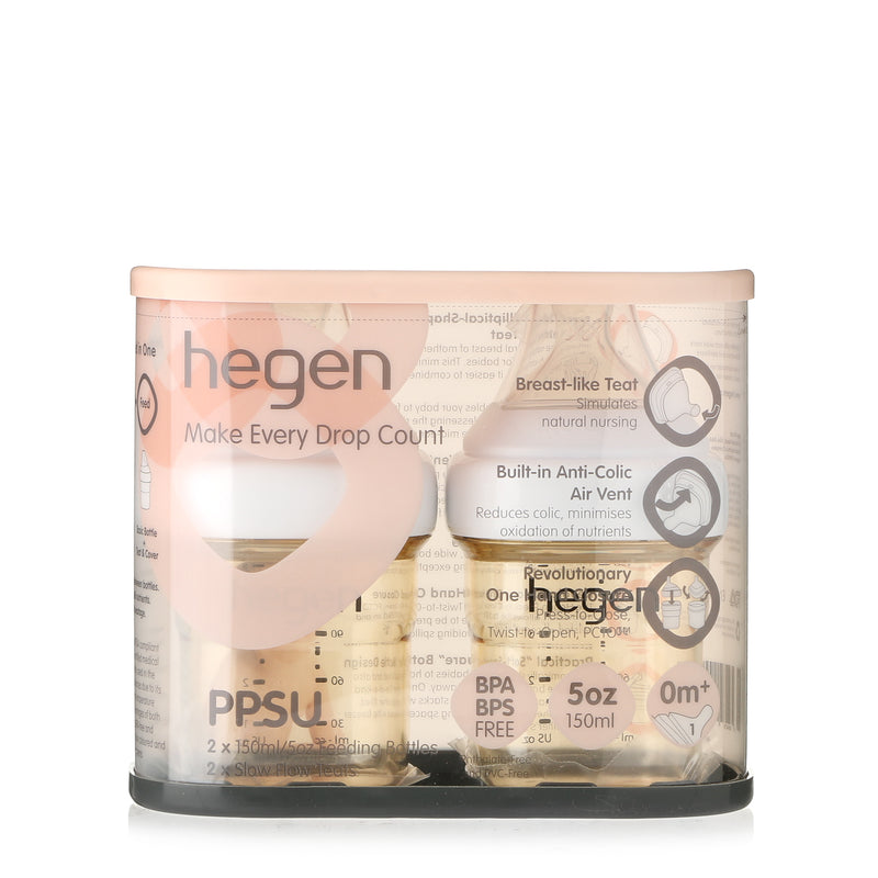 Hegen 2-piece Slow Flow Feeding Bottle Set 150ml