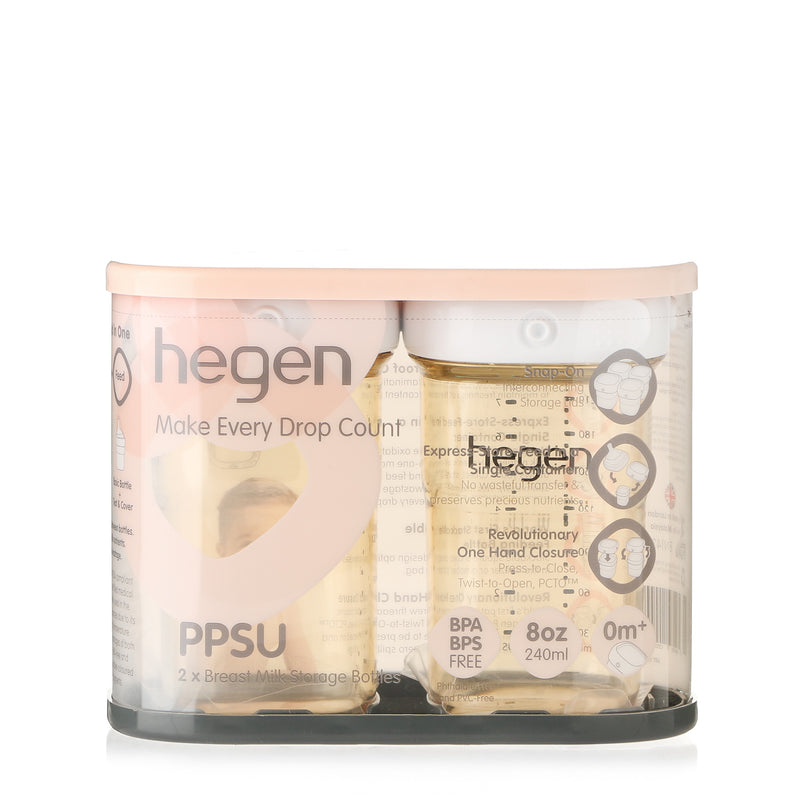 Hegen 2-piece Breast Milk Storage Bottle Set 240ml