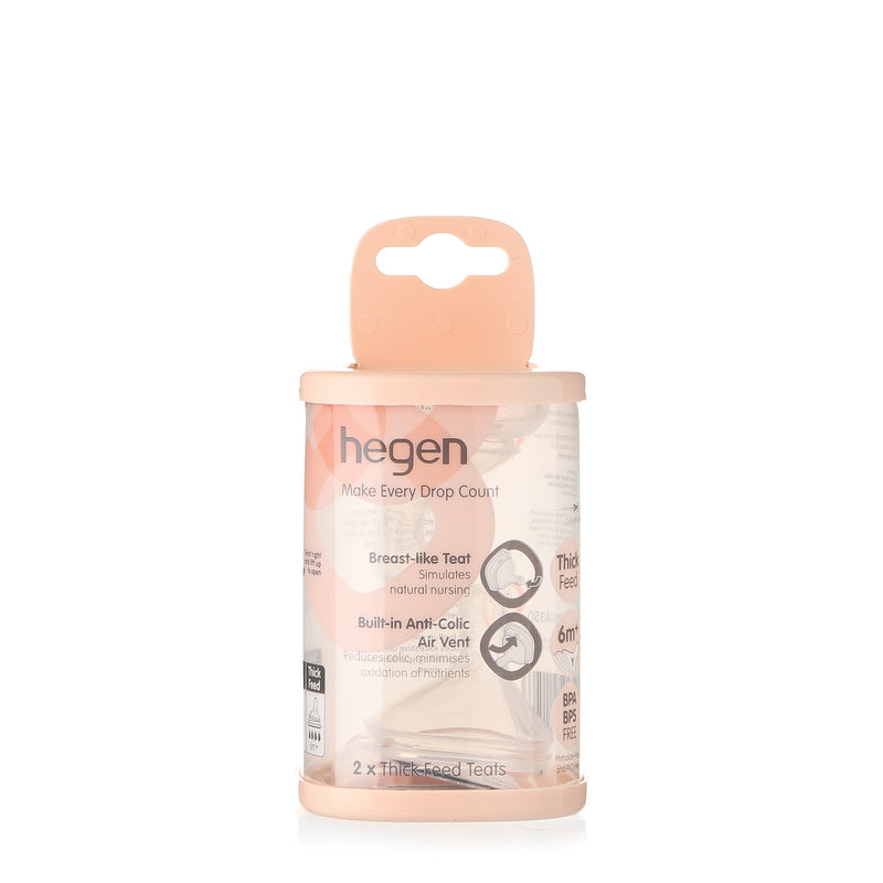 Hegen 2-piece Thick Feed Bottle Nipple Set