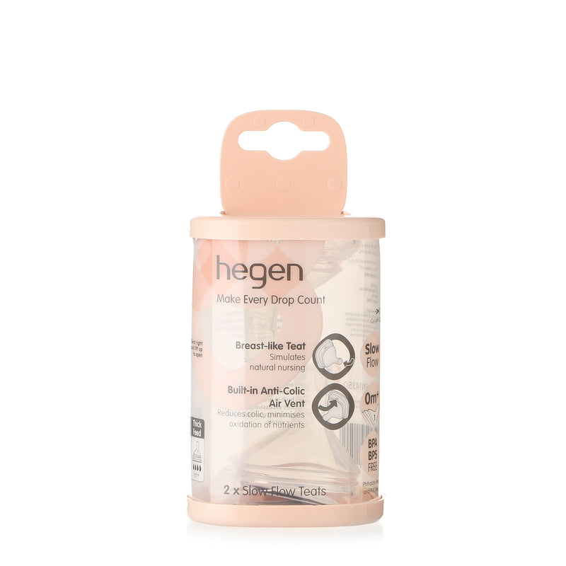 Hegen 2-piece Slow Flow Bottle Nipple Set