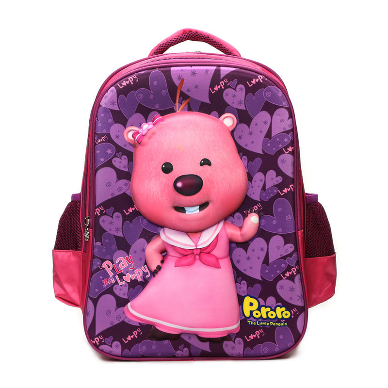 Pororo Girls Loopy Beaver 16-Inch Backpack