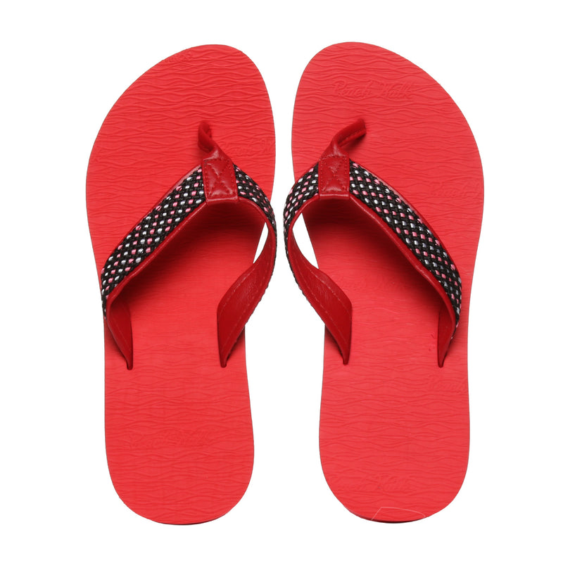 ERIKABEACH/RED/5/NODIM BEACHWALK ERIKA BRAIDED WEDGE