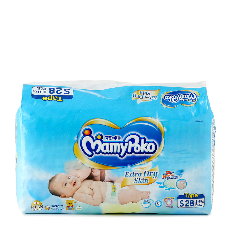 Mamy Poko Extra Dry Tape Diaper Small 28pcs