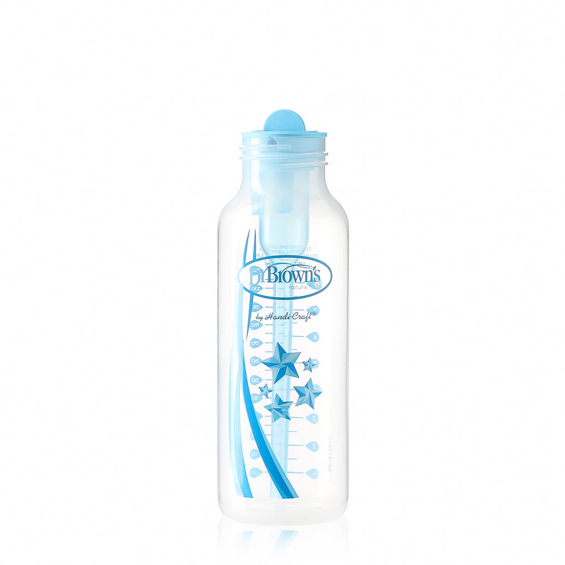 Dr. Browns 2-in-1 Narrow-Neck Transition Bottle Kit 250ml (Blue)