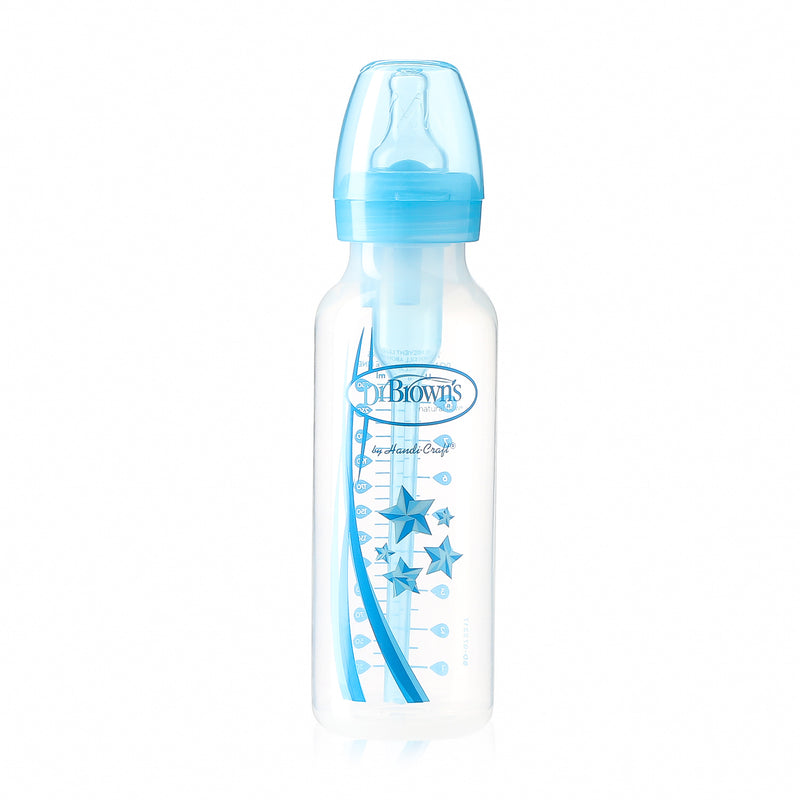 Dr. Browns 2-in-1 Narrow-Neck Transition Bottle Kit 250ml (Blue)