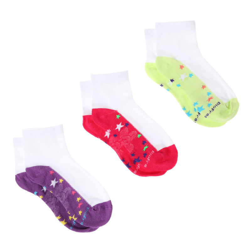 BioFresh Girls Casual Ankle Socks 3-Pair Set (2-4yrs)