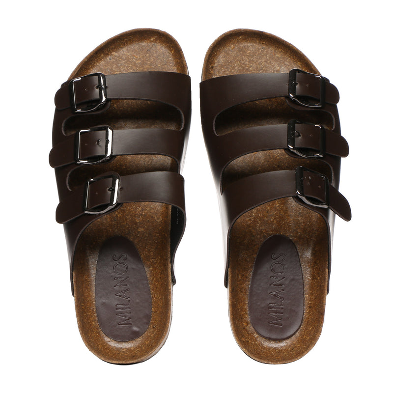 MIKOMILANO/BROWN/10/NODIM MILANOS MIKO2 3BAND W/BUCKLE SANDALS