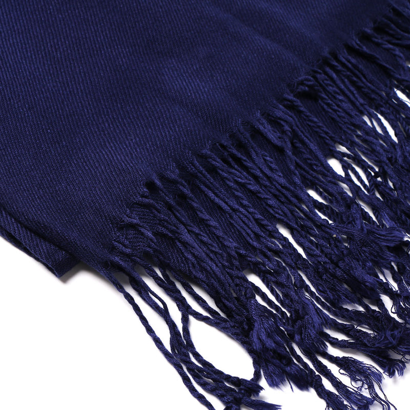 SM Accessories Ladies Twill Shawl in Dark Blue