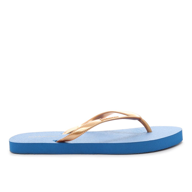 TOEBERRIES/BLUE/10/NODIM TOEBERRIES NEW YORK GOLD RUBBER SLIPPERS