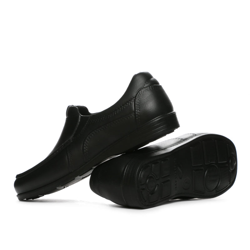 DURALITE   SLIP ON    SQR TOE RAUL SON SQR BLK 5 DURALITE RAUL SLIP ON MOLDED SHOES