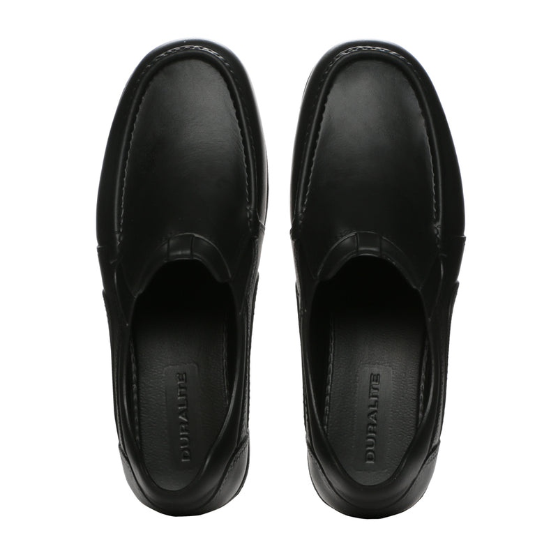 DURALITE   SLIP ON    SQR TOE RAUL SON SQR BLK 5 DURALITE RAUL SLIP ON MOLDED SHOES