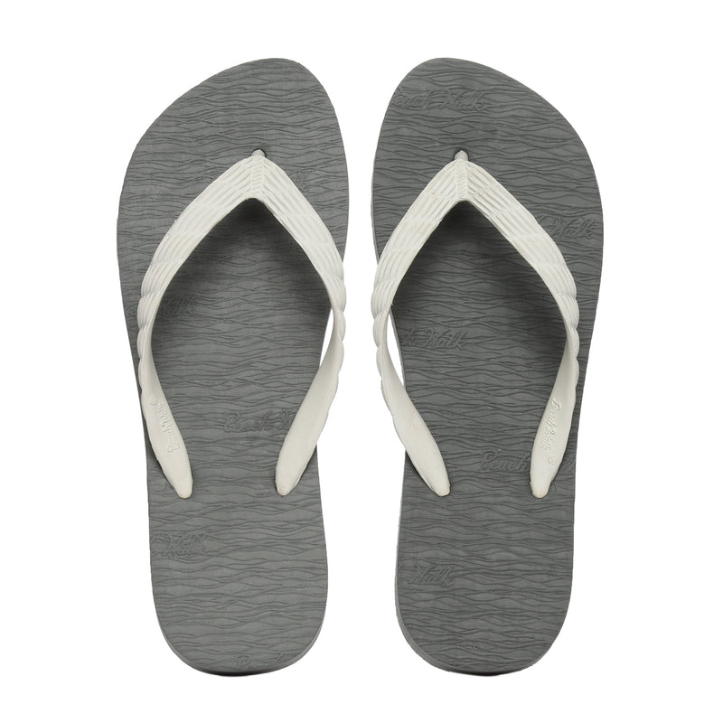 BEACHWALK  THONGS     PLAIN   GRY/WHT MONOSOLE 56 BEACHWALK MONOSOLE FLIP-FLOPS