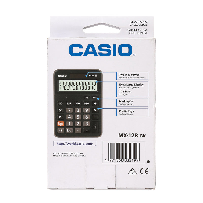 Casio MX12B Electronic Calculator