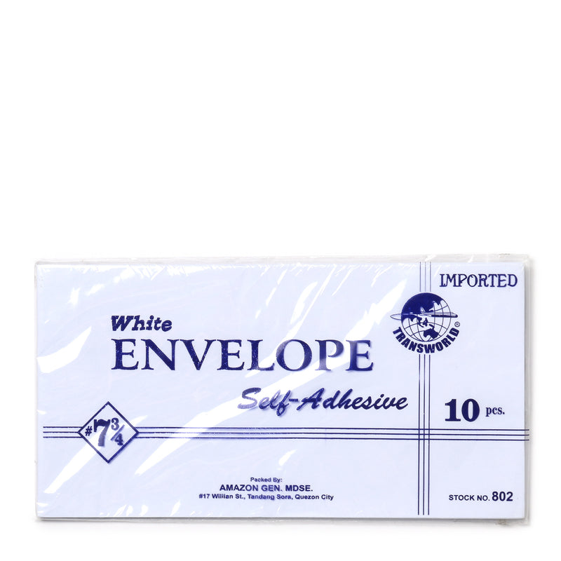 Transworld White Envelope No. 7 10pcs