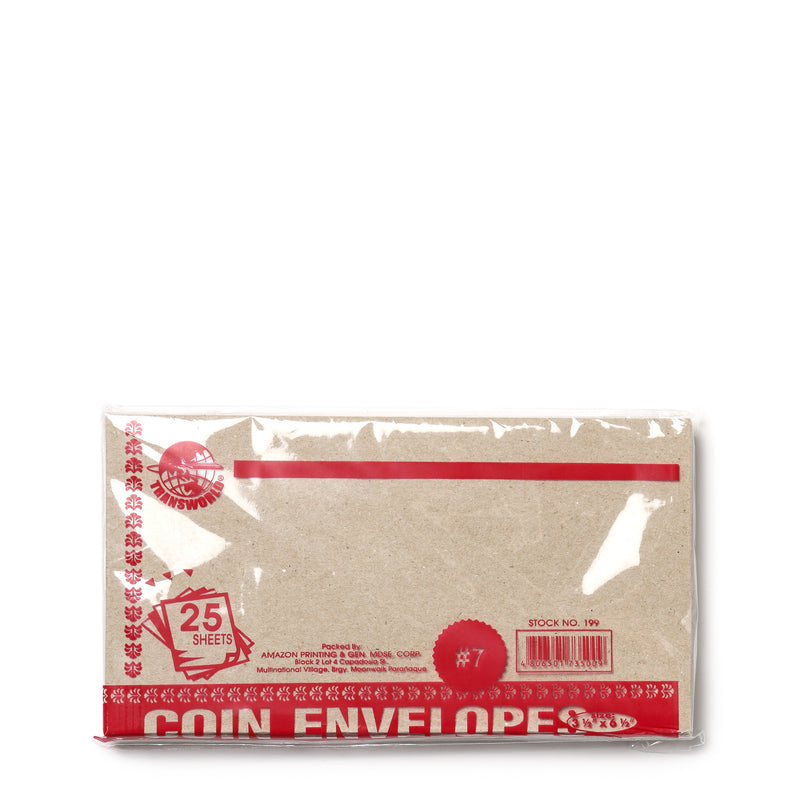 Transworld Coin Envelope No. 7 25pcs