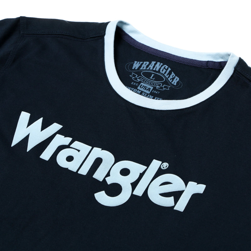 WRANGLER TEES NAVY L W188 MTK1NVY WRANGLER CR SHIRT W188-MTK1NVY