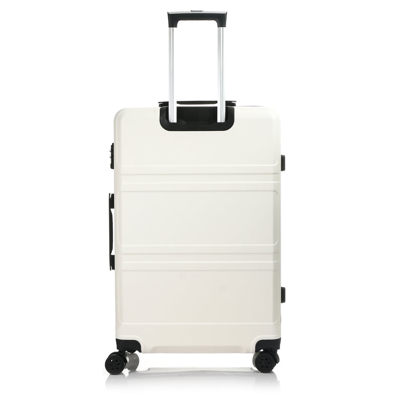 Travel Basic Gray 28-Inch Large Hard Case Luggage in White