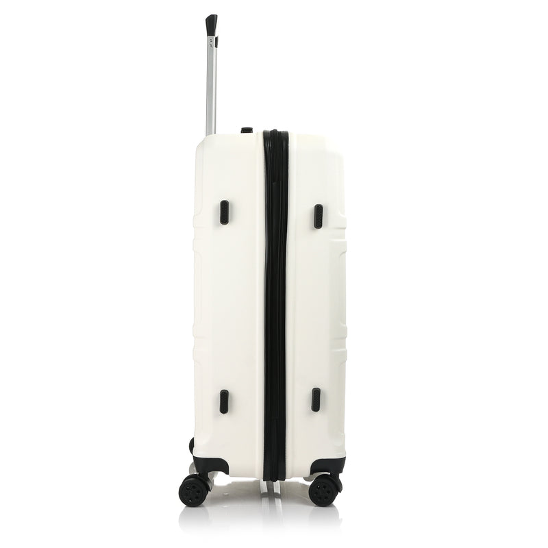 Travel Basic Gray 28-Inch Large Hard Case Luggage in White