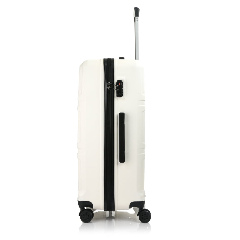 Travel Basic Gray 28-Inch Large Hard Case Luggage in White