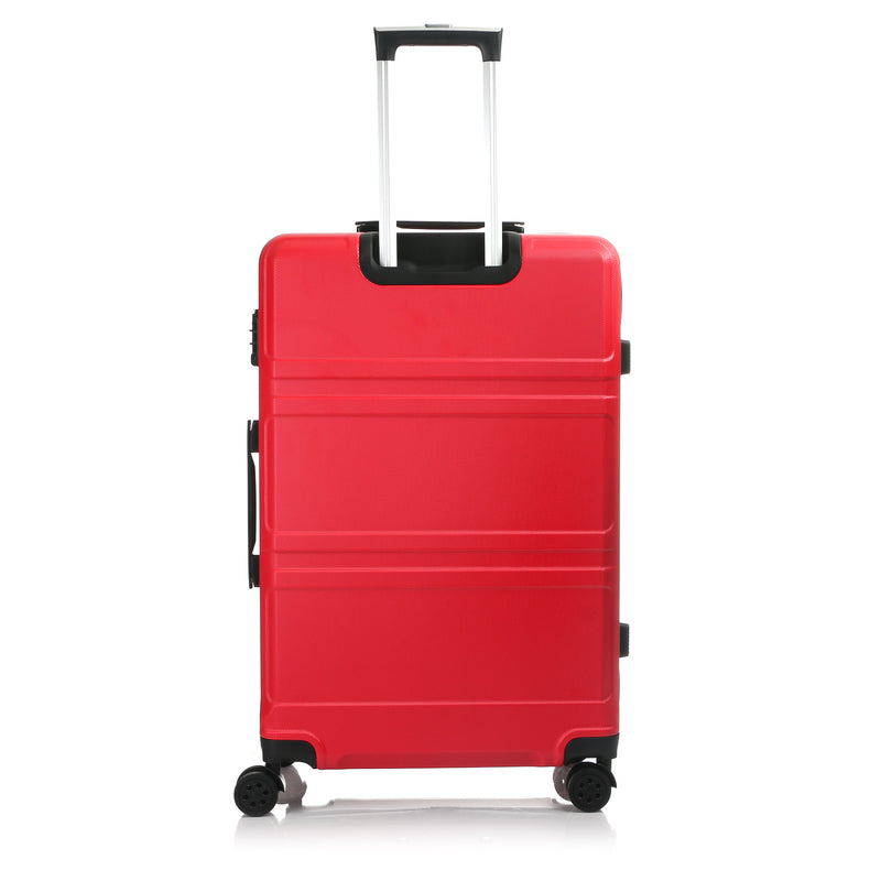 Travel Basic Gray 28-Inch Large Hard Case Luggage in Red