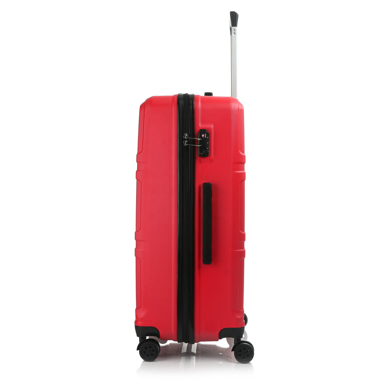 Travel Basic Gray 28-Inch Large Hard Case Luggage in Red