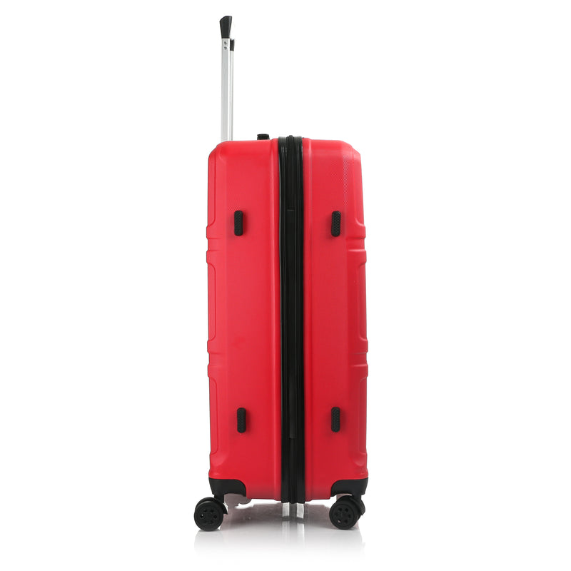 Travel Basic Gray 28-Inch Large Hard Case Luggage in Red