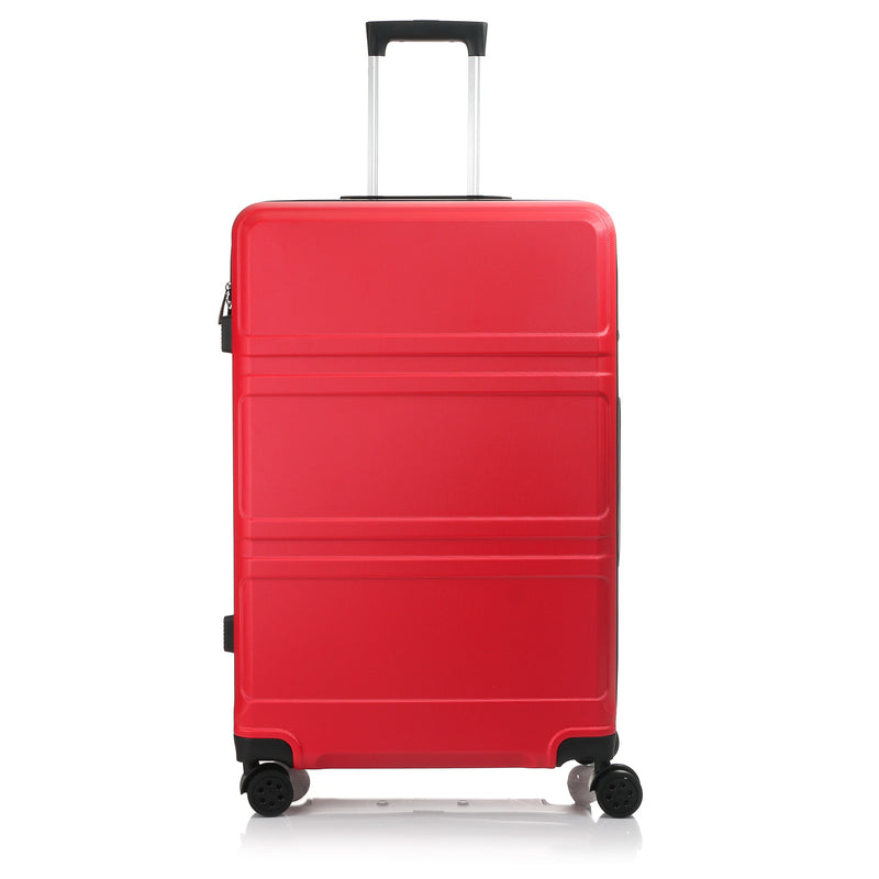 Travel Basic Gray 28-Inch Large Hard Case Luggage in Red