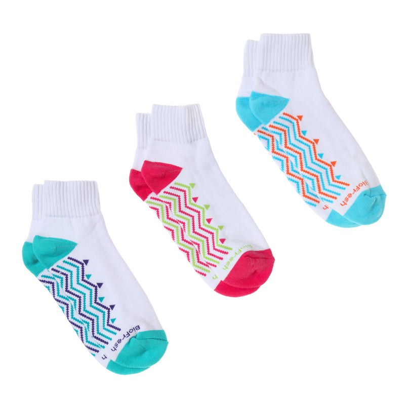 BioFresh Ladies Assorted Sports Ankle Socks 3-Pair Set