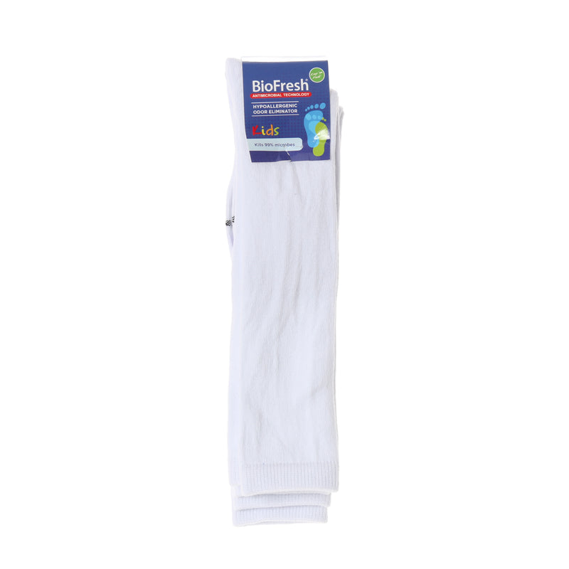 BioFresh Kids Size 4-7 Knee High Socks 3-Pair Set in White