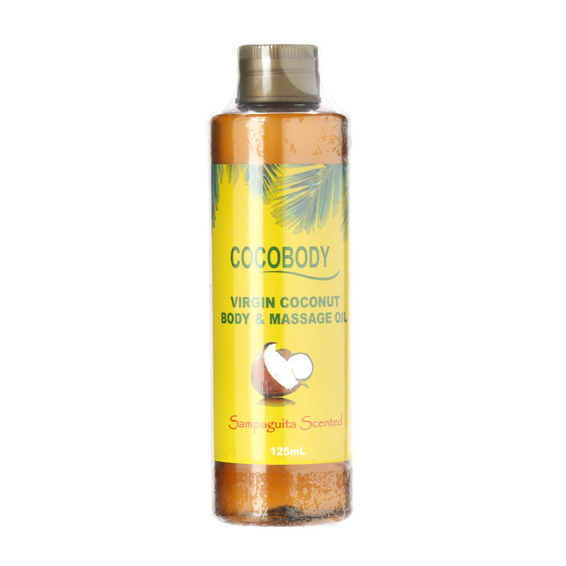 Cocobody Virgin Coconut Sampaguita Scented Body and Massage Oil 125ml