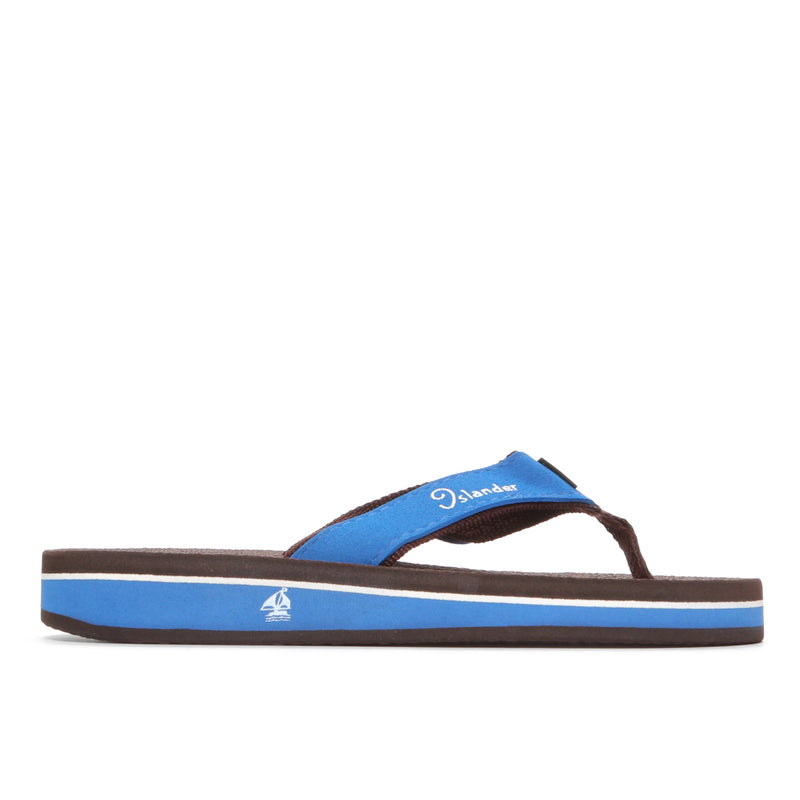 ISLANDER   THONGS     PLAIN   BRO/BLU REG 5 ISLANDER  THONGS PLAIN 1023 FLIP-FLOPS