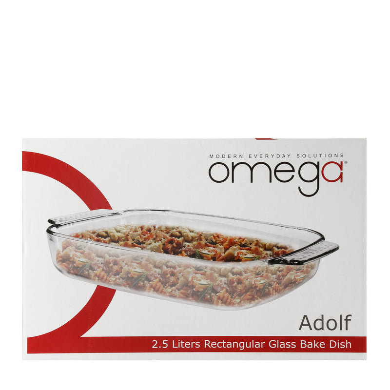 Omega Adolf Rectangular Glass Bakedish 2.5L