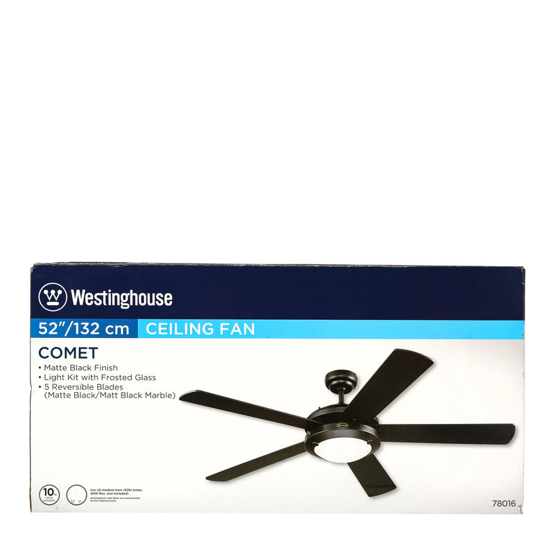 Westinghouse 52in./132cm Comet Ceiling Fan (Black)