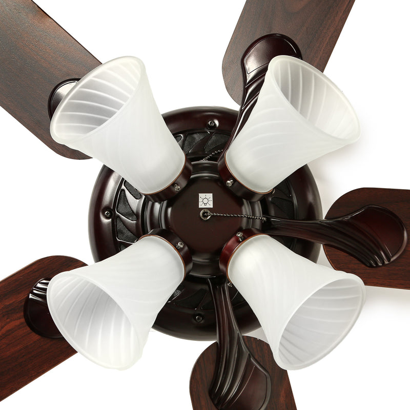 Westinghouse 52in./132cm Swirl Ceiling Fan (Mahogany/Rich Walnut)