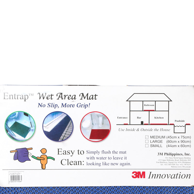 3M Entrap Wet Area Floor Mat Blue 44 x 75cm