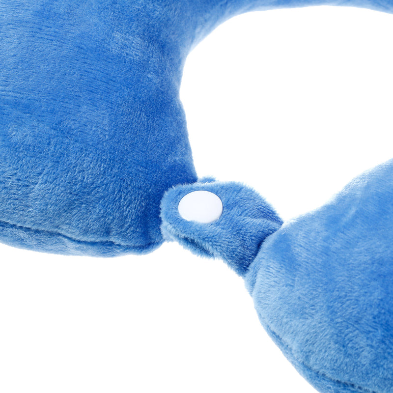 Bloom Plain Neck Pillow in Azure Blue