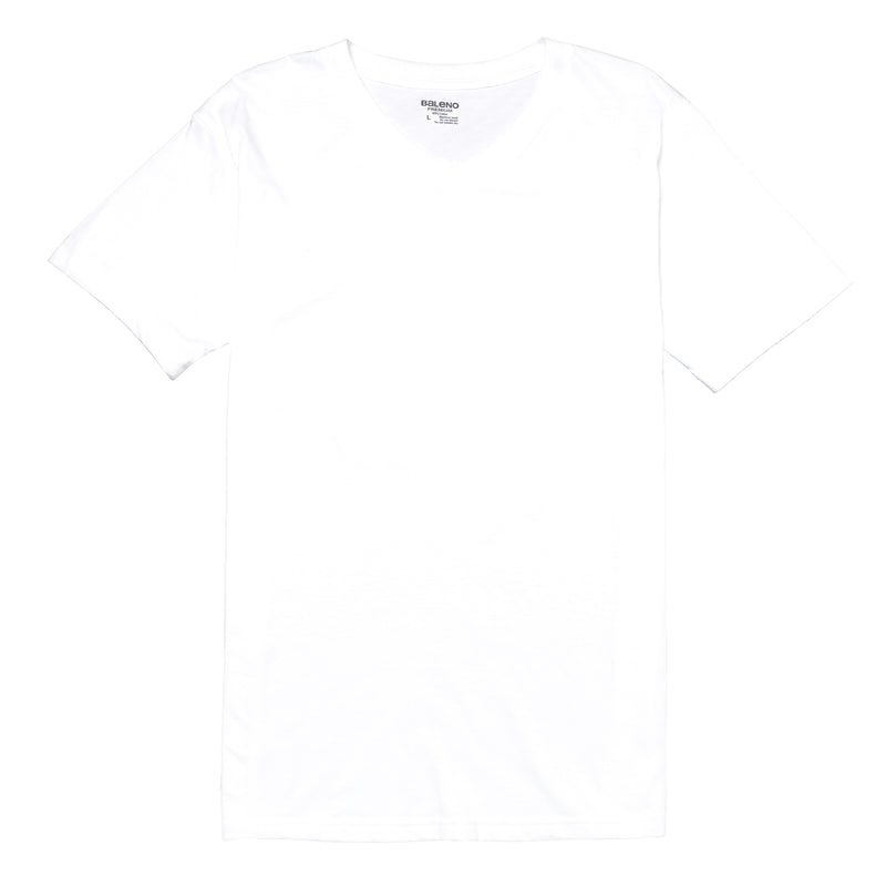 BL 9082 S VNECK TSHIRTS PREMIUM WHITE