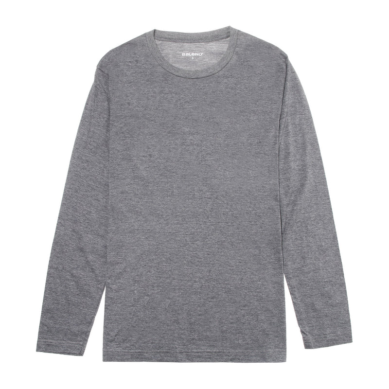 BALENOTSHI/GRAY/A-XS/NODIM Baleno 12440300 Plain Roundneck Long Sleeves Tees