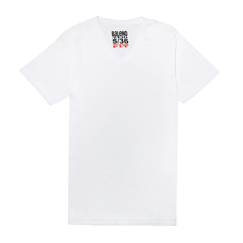 BALENO BASIC VNECK TEE WHITE XS