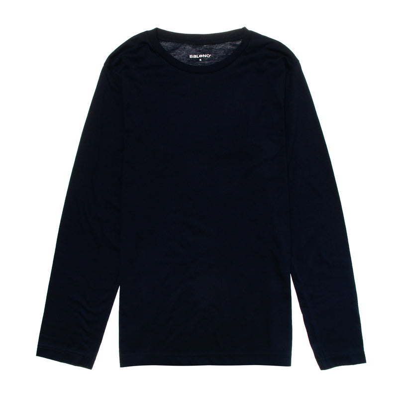 BALENOTSHI/NAVYB/A-XS/NODIM Baleno 12440300 Plain Roundneck Long Sleeves Tees