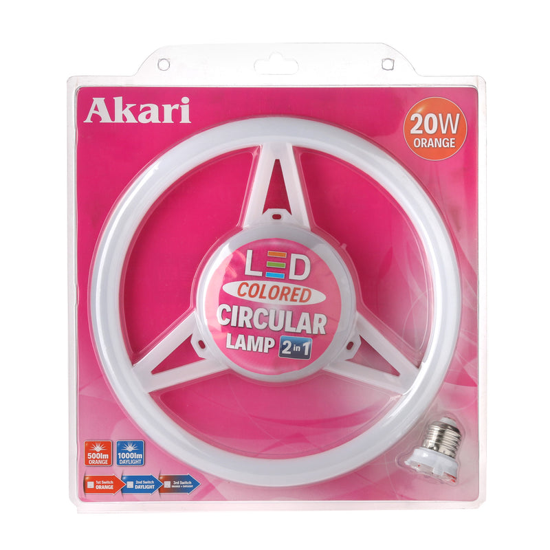 Akari LED Colored Circular Lamp 20W - Orange