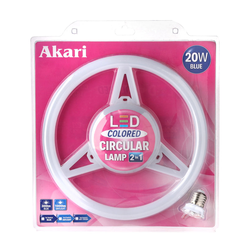 Akari LED Colored Circular Lamp 20W - Blue