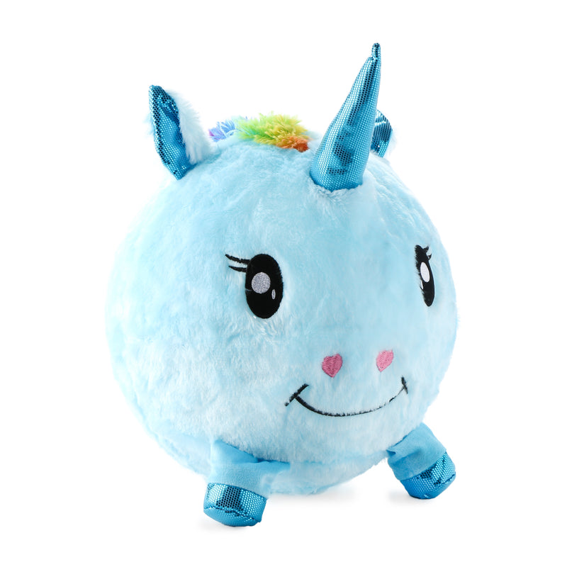 Toy Kingdom Large Unicorn Fuzzy Ball in Blue