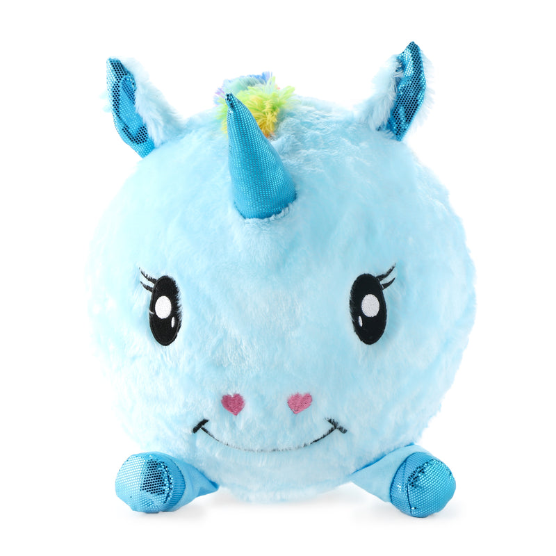 Toy Kingdom Large Unicorn Fuzzy Ball in Blue