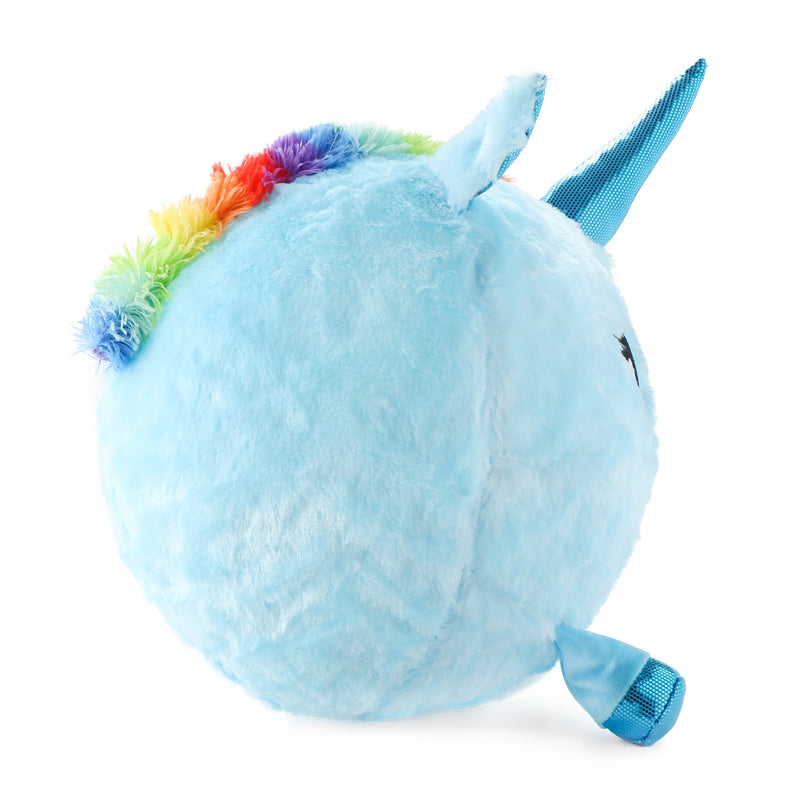 Toy Kingdom Large Unicorn Fuzzy Ball in Blue