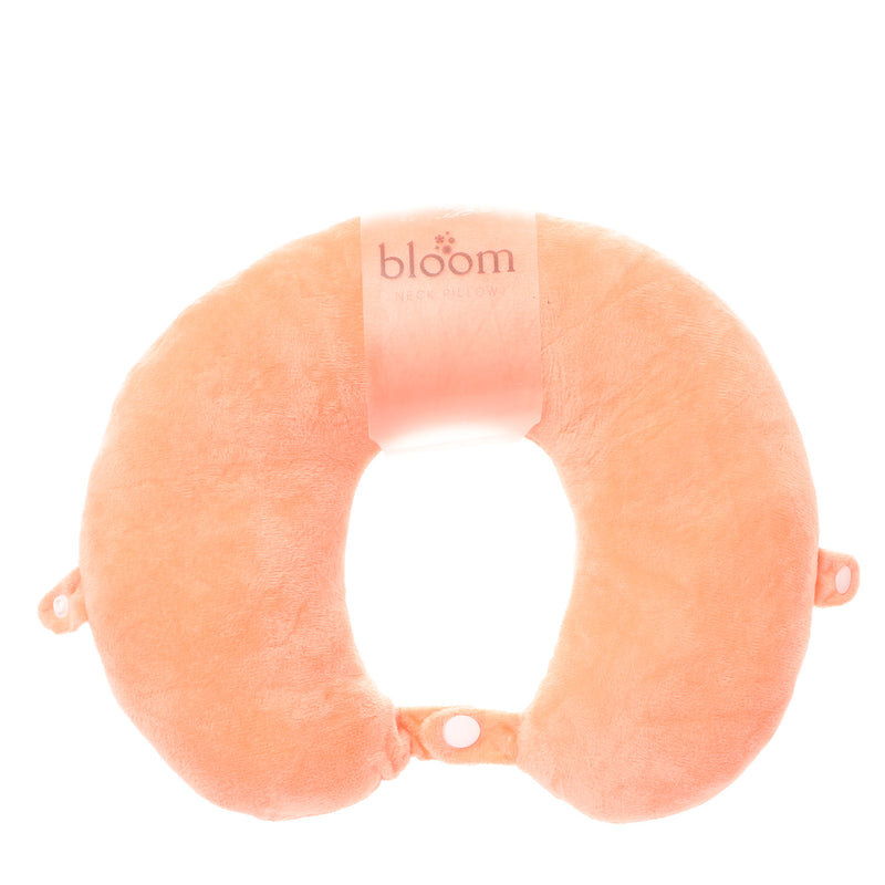 Bloom Plain Neck Pillow in Orange