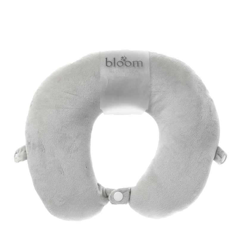 Bloom Plain Neck Pillow in Light Grey