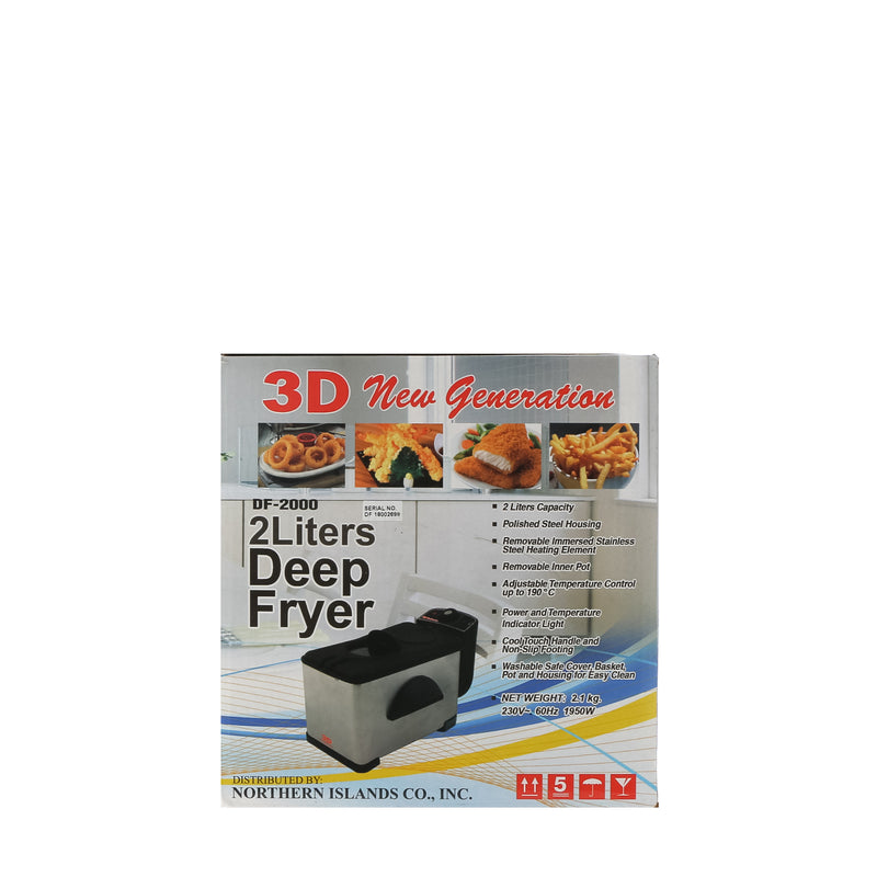 3D New Generation Deep Fryer 2L DF2000