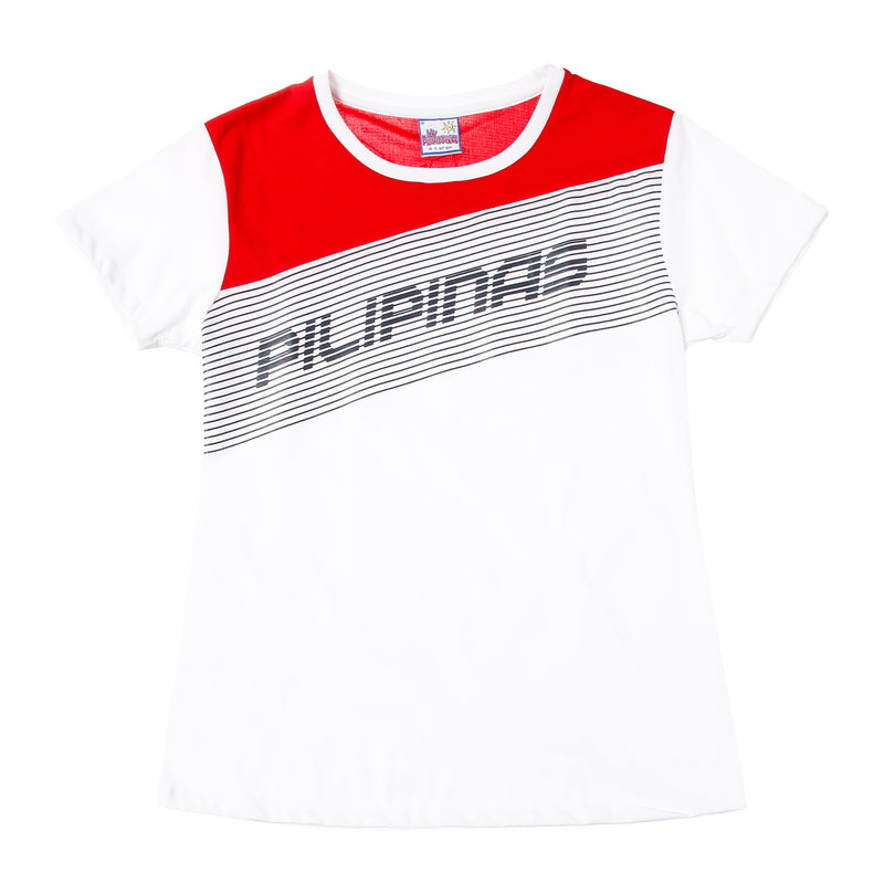 MY PHILIPPINES 2SPORTY SUN STAR WHITE XL MY PHILIPPINES LADIES PILIPINAS SPORTS TEE IN WHITE