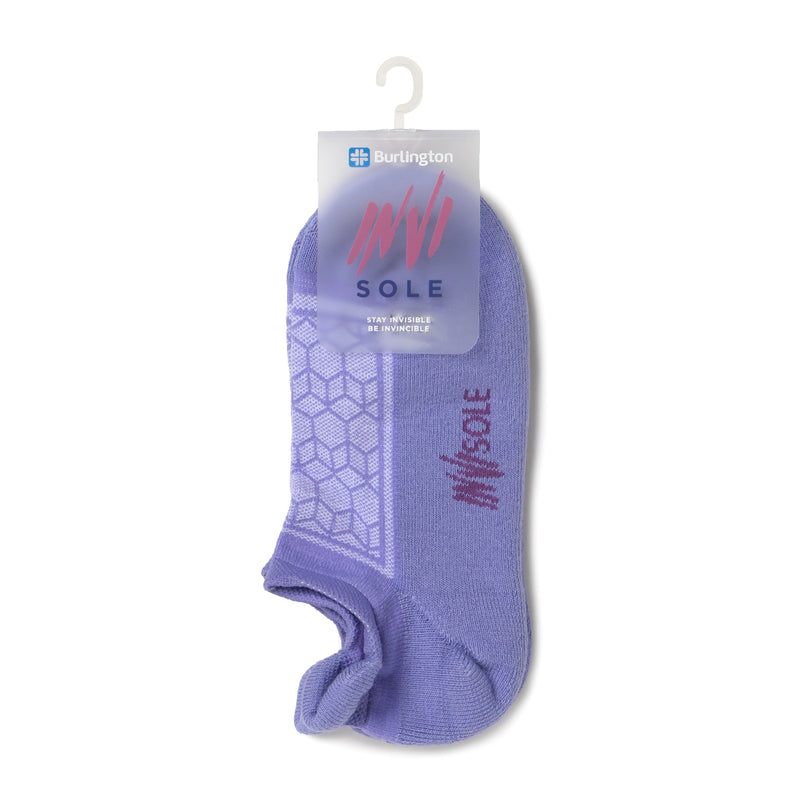 Burlington Ladies Invisole Ankle Socks in Violet